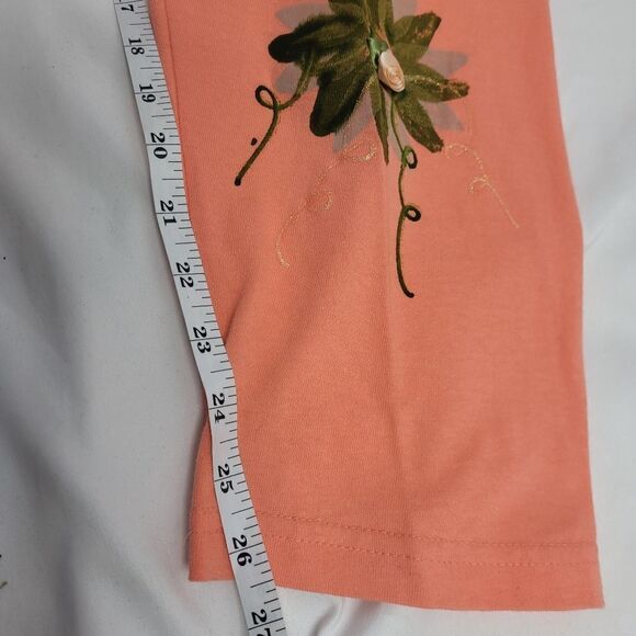 VINTAGE 90s set Cesucci hand painted tee shirt and cotton pants floral M - Picture 17 of 17